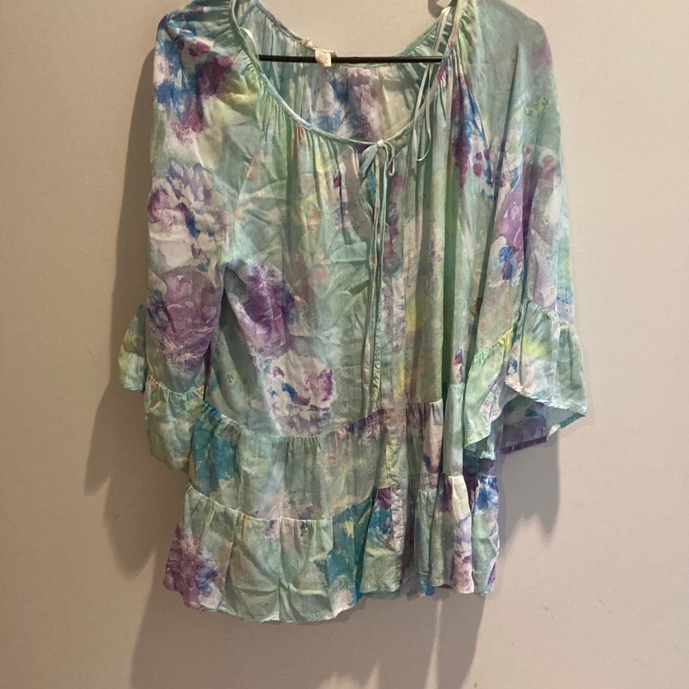 Cupio Multicolor Floral Blouse - Picture 5 of 6